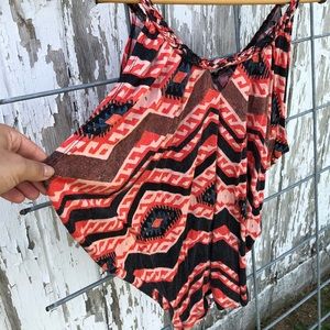 Daytrip cold shoulder dolman style flowy tank top